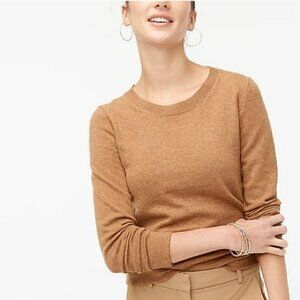 J. CREW Brown Wool Teddie Crewneck Sweater